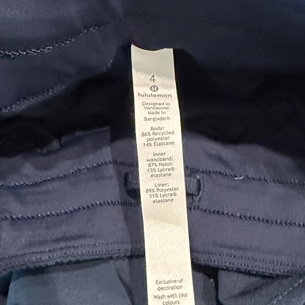 Lululemon navy shorts never worn tracker shorts 4” - Picture 2 of 3